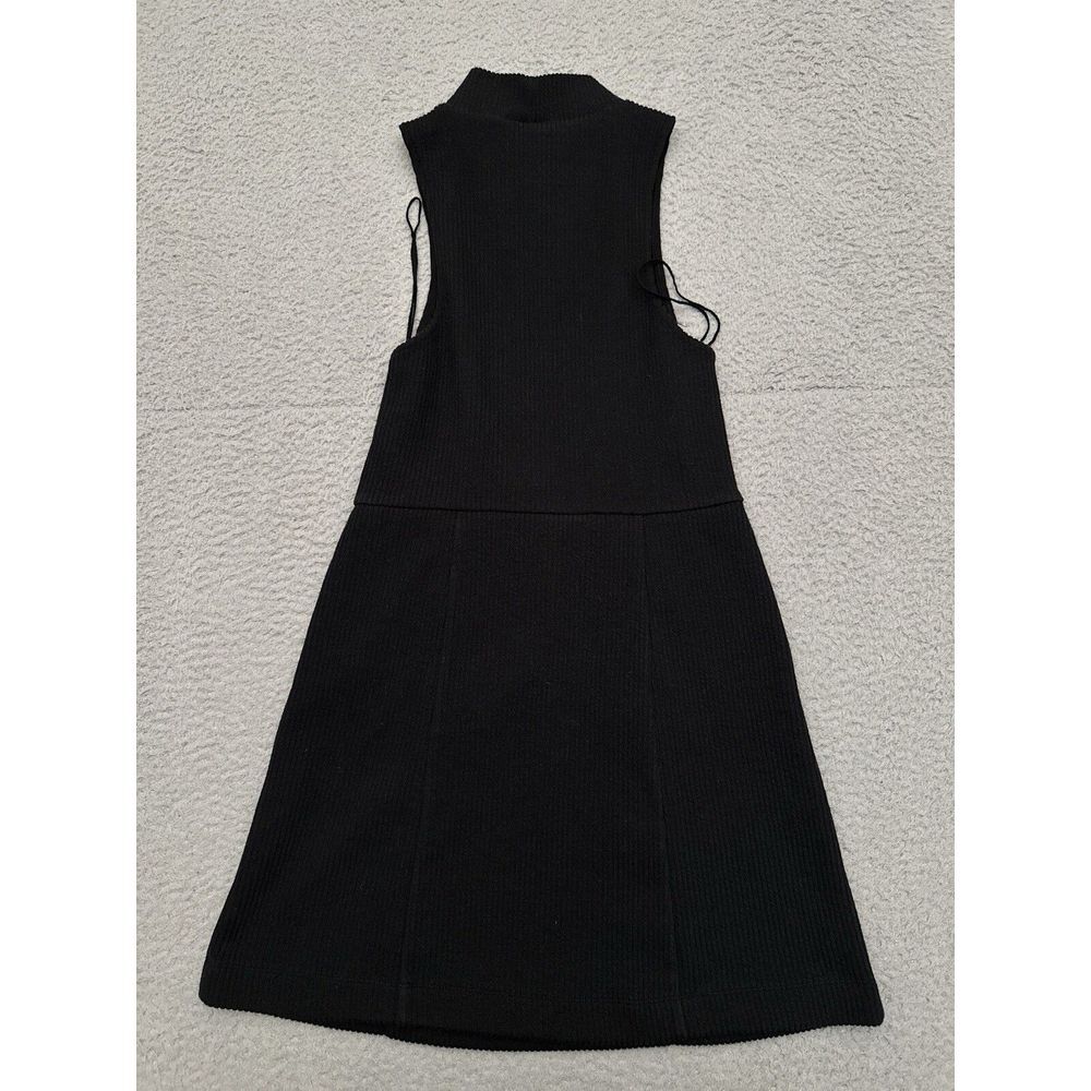 Free People Mary Jane Halter Top Mock Neck Dress Women's Small Black Ribbed‎ - Picture 9 of 11